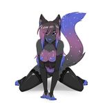  anthro breasts canine clothing female kneeling legwear licking licking_lips lingerie looking_at_viewer mammal nipples panties racerdragon smile solo stockings thick_thighs tongue tongue_out underwear 