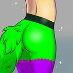  ambiguous_gender anthro butt butt_shot canine fur mammal racerdragon simple_background solo standing 