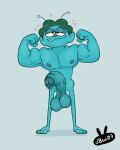 alien balls big_penis cartoon_network flexing foreskin genitals hi_res humanoid_genitalia humanoid_penis jasbun07 male nude ok_k.o.!_let&#039;s_be_heroes penis radicles saggy_balls solo x-tian