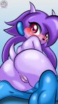 absurd_res anthro anus aquatic_dragon butt clothing dragon female freedom_planet galaxytrail genitals hair hi_res horn legwear looking_at_viewer looking_back looking_back_at_viewer marine pink_eyes purple_body purple_hair pussy sash_lilac sirjzau solo