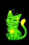 alien alpha_channel catface eyes_closed felid feline feral fur gnarpy green_body green_fur hindpaw ibispaintx mammal mouth_closed paws raised_paw regretevator roblox silly simple_background solo star tagme transparent_background unknown_artist