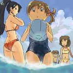  1girl brave_fencer_musashi brave_fencer_musashiden female grocer&#039;s_tim inn&#039;s_mint jam lowres mint mint_(musashiden) nanasyu ocean oekaki restaurant&#039;s_wanda swimsuit tim tim_(musashiden) wanda wanda_(musashiden) 