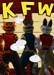 absurd_res anthro asian_golden_cat butt catopuma comic cover cover_art cover_page dialogue dreamworks felid feline female group hand_on_butt hi_res kung_fu_panda leopard mammal pantherine rear_view spanish_text speech_bubble tail text the-killer-wc tiger trio