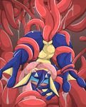  abdominal_bulge amphibian anthro blue_skin blush bound female forced frog greninja long_tongue nintendo nude open_mouth penetration pok&eacute;mon pussy rape red_eyes restrained sex simple_background tentacles tongue tongue_out type vaginal vaginal_penetration video_games 