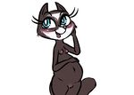  2017 anthro barely_visible_genitalia belly big_belly breasts bush caitlin_vison disney fan_character female inkyfrog mammal mustelid navel nipples nude polecat pregnant pussy simple_background solo subtle_pussy teal_eyes white_background zootopia 