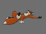  anthro balls canine cum cum_on_chest cum_on_face digital_media_(artwork) erection fox fur huffles_the_fox humanoid_penis lying male male/male mammal nude on_back open_mouth penis showing simple_background smile solo spread_legs spreading 