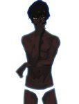  arjuna_(fate/grand_order) backlighting black_hair dark_skin dark_skinned_male fate/grand_order fate_(series) hand_on_own_face male_focus pako shirtless solo upper_body 