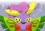  antennae arthropod blush ditto duo dustox female feral goo_creature insect insect_wings male moth nintendo pok&eacute;mon simple_background smile type video_games wings 