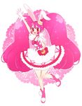  blush cure_whip dress kirakira_precure_a_la_mode long_hair magical_girl pink_eyes pink_hair ribbon smiletwintails 