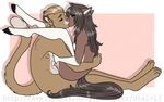  anthro breasts dtalvi duo equine eyes_closed featureless_breasts feline female fur hair horse kissing lion male male/female mammal nude sex sitting 