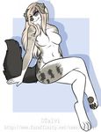  anthro breasts canine dtalvi featureless_breasts female fur hair looking_at_viewer mammal nude sitting slightly_chubby smile solo 