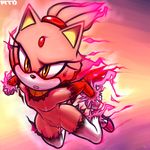  2017 absurd_res blaze_the_cat blush breasts burning_blaze cat clothing feline female fire flat_chested flying hi_res mammal marthedog nipples pussy solo sonic_(series) steam sweat torn_clothing 