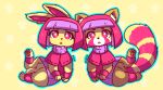  ailurid ann_(annmaren) ann_maren_(annmaren) annmaren clothed clothing duo female hybrid lagomorph mammal maren_(annmaren) rabbit red_panda 