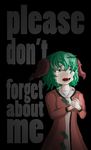  animal_ears crying crying_with_eyes_open dog_ears dress english green_eyes green_hair hands_clasped highres kasodani_kyouko open_mouth own_hands_together pink_dress solo sweetcoolcolors tears text_focus touhou 