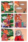  2017 akiric anthro canine christmas clothed clothing comic cub dialogue disney english_text female fox group holidays judy_hopps lagomorph male mammal nick_wilde rabbit text young zootopia 