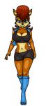  2017 absurd_res anthro big_breasts blue_eyes breasts chipmunk cleavage clothed clothing female hair happyanthro hi_res highleg_panties looking_at_viewer mammal red_hair rodent sally_acorn seductive smile solo sonic_(series) 