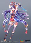  blue_eyes chinese_clothes full_body long_hair purple_hair qurare_magic_library solo sword weapon zenyu 