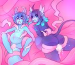 &lt;3 &lt;3_eyes anthro antlers areola black_sclera blue_eyes blue_hair blush breasts butt cum cum_in_pussy cum_inflation cum_inside drooling female hair horn inflation multicolored_hair nipples open_mouth penetration purple_eyes raikissu saliva short_hair small_breasts spec_(raikissu) species_request tentacles two_tone_hair vaginal vaginal_penetration 