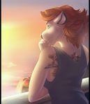  anthro canine clothed clothing female fur hair mammal outside smile solo standing tattoo tlt_echelon 