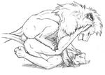 anal anthro anthro_on_feral balls bestiality chris_sawyer feline feral lion male male/male mammal sex sketch 