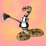  alorix anime blush clothing female feral maid_uniform rattlesnake reptile scalie skirt snake uniform 