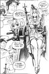  2girls admiral_(kantai_collection) bare_shoulders braid breasts byeontae_jagga comic commentary_request crown dress french_braid globus_cruciger greyscale highres jewelry kantai_collection kongou_(kantai_collection) large_breasts long_hair long_sleeves machinery military military_uniform mini_crown monochrome multiple_girls mvp necklace off-shoulder_dress off_shoulder petting scepter thighhighs throne translated uniform warspite_(kantai_collection) 