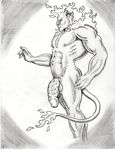  feline fire fmonkey leo lion male mammal muscular penis sketch solo thick_penis zodiac 