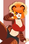  anthro bear breasts clothed clothing female kammymau lipstick looking_at_viewer makeup mammal overweight panda solo 