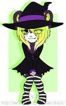  anthro bear breasts chibi clothed clothing dtalvi female hat looking_at_viewer mammal panda smile solo standing witch_hat 