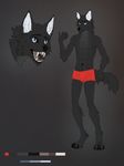  abs anthro canine clothing evlampyshka fur looking_at_viewer male mammal open_mouth solo standing underwear 