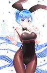  bunny_girl cleavage matsukawa_li re_zero_kara_hajimeru_isekai_seikatsu rem_(re_zero) 