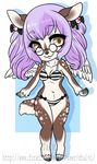  anthro bra cervine chibi clothing deer dtalvi feathered_wings feathers female looking_at_viewer mammal overweight smile solo underwear wide_hips wings 