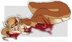  anthro blood breasts canine dtalvi featureless_breasts female gore intestines looking_at_viewer mammal nude solo wounded 