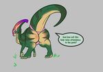  alorix butt clothing dinosaur female feral invalid_tag jurassic_park jurassic_world parasaurolophus reptile scalie 