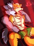  bite boxers_(clothing) canine clothing finger_in_mouth fox fox_mccloud male male/male mammal nintendo questionable_consent star_fox underwear ventkazemaru video_games whiskers wolf wolf_o&#039;donnell 