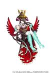  bell black_hair character_request full_body hair_over_one_eye hat holding_skull jewelry pale_skin red_eyes skirt smile solo tentacles wings yuba_no_shirushi zenmaibook 