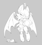  anthro bat big_breasts bigdad breasts cleavage clothed clothing female huge_breasts mammal nipples rouge_the_bat solo sonic_(series) wide_hips wings 