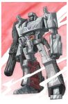  1boy arm_cannon decepticon full_body highres machinery mecha megatron no_humans robot science_fiction tgping transformers weapon 