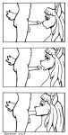 anthro balls comic dogwash duo faceless_character faceless_male fellatio female genitals lagomorph leporid looking_at_another looking_at_genitalia looking_at_partner looking_at_penis male male/female mammal monochrome oral pen penile penis rabbit sex short_tail tail traditional_media_(artwork)