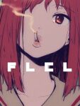  1girl brown_eyes cigarette eshaku_(asifu-coffee) flcl lips long_hair looking_at_viewer sailor_collar samejima_mamimi school_uniform smoking solo 