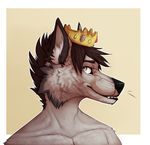 anthro canine crown fangs fur hair looking_at_viewer male mammal nude smile solo teeth zumjakal 