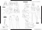  1girl aishwarya_ray all_fours artbook ass bare_legs bra breasts butt_crack curvy female full_body kagami_hirotaka koutetsu_no_majo_annerose koutetsu_no_majo_anneroze large_breasts lilith-soft long_hair looking_at_viewer magic monochrome nipples nude official_art ponytail scan smile standing sword underwear weapon white_background 