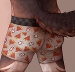  ambiguous_gender anthro butt butt_shot canine clothing mammal simple_background solo underwear zumjakal 