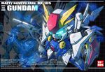  beam_rifle blue_eyes character_profile chibi energy_gun english funnels glowing glowing_eyes gundam gundam_hathaway's_flash mecha no_humans profile sd_gundam shield tidus_(pride111708) weapon xi_gundam 