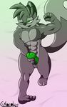  anthro balls big_balls big_penis canine digital_media_(artwork) erection fan_character flexing galaxyviolet green_cock green_eyes hedgehog hyper keryo_wolfe_(character) male mammal masturbation muscular muscular_male nude pecs penis solo sonic_(series) sonic_the_hedgehog traditional_media_(artwork) wolf wolfe 