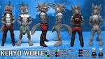  2017 3d_(artwork) anthro balls biceps black_nose butt canine clothed clothing digital_media_(artwork) fan_character fur green_cock green_eyes hedgehog keryo_wolfe_(character) keryowolfe male mammal model_sheet muscular nude penis second_life sonic_(series) sonic_the_hedgehog video_games wolf wolfe 