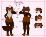  anthro female horsie looking_at_viewer mammal model_sheet nipples nude overweight pandaren red_panda redpixie smile solo standing video_games warcraft 