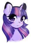  2017 :3 cute equine eyelashes fake_cat_ears fake_ears female fluffymaiden friendship_is_magic hair hi_res horn long_hair looking_at_viewer mammal multicolored_hair my_little_pony purple_eyes simple_background smile solo twilight_sparkle_(mlp) unicorn white_background 