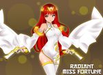  2017 absurdres bird breasts chicken chinese_clothes chinese_new_year chinese_zodiac cleavage commentary_request concept_art dandiest hair_ornament happy_new_year highres league_of_legends long_hair long_sleeves looking_at_viewer medium_breasts new_year open_mouth rooster sarah_fortune simple_background smile solo thighhighs year_of_the_rooster 