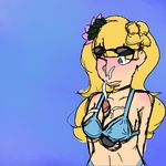  big_breasts blonde_hair blue_eyes breasts cum eyewear female galko-chan hair jewelry necklace oshiete!_galko-chan penis sex sunglasses tagme titfuck 
